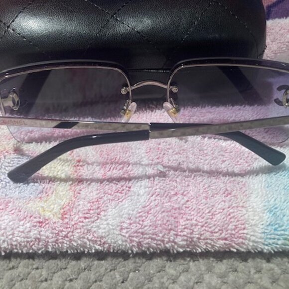 Rimless Rhinestone sunglasses - Picture 4 of 6